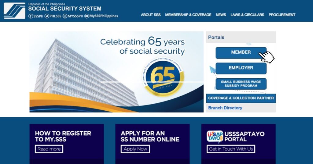SSS homepage