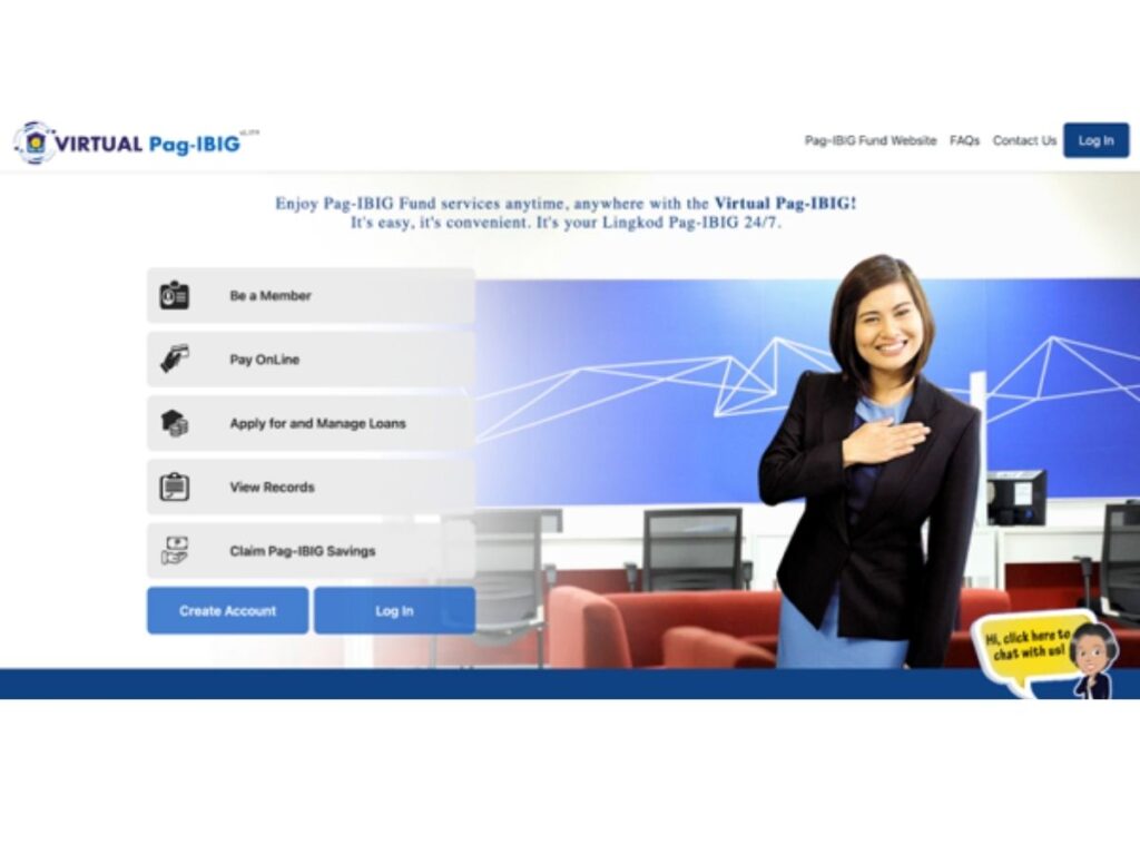 Virtual Pag-IBIG login page