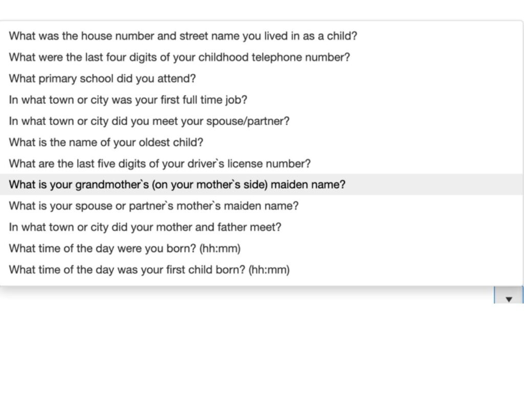 Pag-IBIG security questions