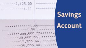 Passbook data sample of a savings account