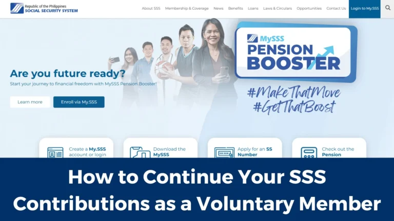 How to Continue Your SSS Contributions as a Voluntary Member